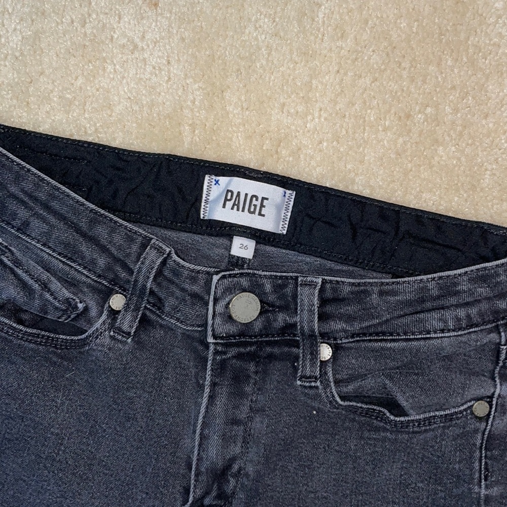 Paige Skinny Jeans - Distressed Black
